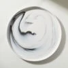 Swirl Black And White Dinner Plate