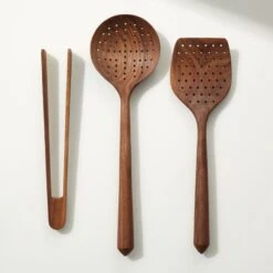 All In One Slotted Wooden Spoon -Cb2 JFUtensilSetSHF20 2