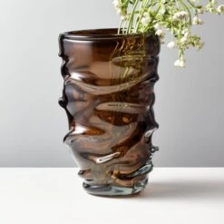 Jacqueline Brown Handblown Glass Vase -Cb2 JacquelineChcltBrnGlsVaseROF21