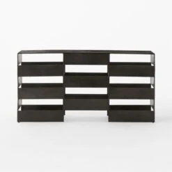 Jalousie Black Cast Aluminum Console Table -Cb2 JalousieAlmnConsoleTblSOSSF23