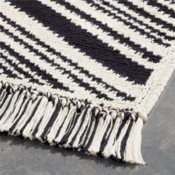 Onca Black And White Bath Mat 24"x36" -Cb2 KDOncaBlackNWhiteBathMatAVSHF21