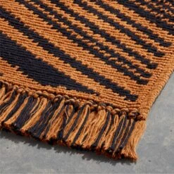 Onca Tawny And Black Bath Runner Rug 24"x60" 8 Onca Tawny And Black Bath Runner Rug 24"x60" -Cb2 KDOncaTwnyNBlkBathRunnerAVSHF21