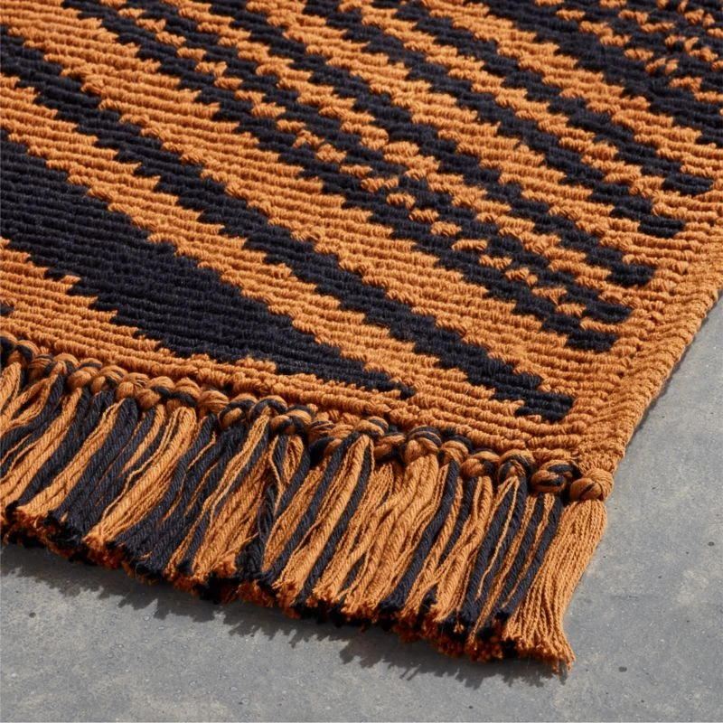 Onca Tawny And Black Bath Runner Rug 24"x60" 5 Onca Tawny And Black Bath Runner Rug 24"x60" - Image 3
