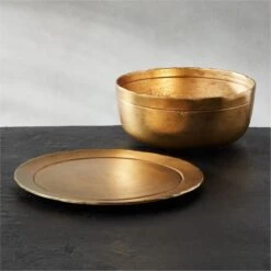 Tors Bronze Serving Bowl -Cb2 KDTorsBrnzCstAlmGroupFHF21
