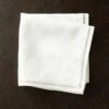 Eyelet White Linen Napkin -Cb2 KMEyeletIvoryNapkinSHS21