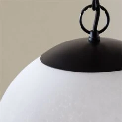 Moon Globe Pendant Light With Black Chain 14" 8 Moon Globe Pendant Light With Black Chain 14" -Cb2 KMMoonPendantSmallAVSHS21