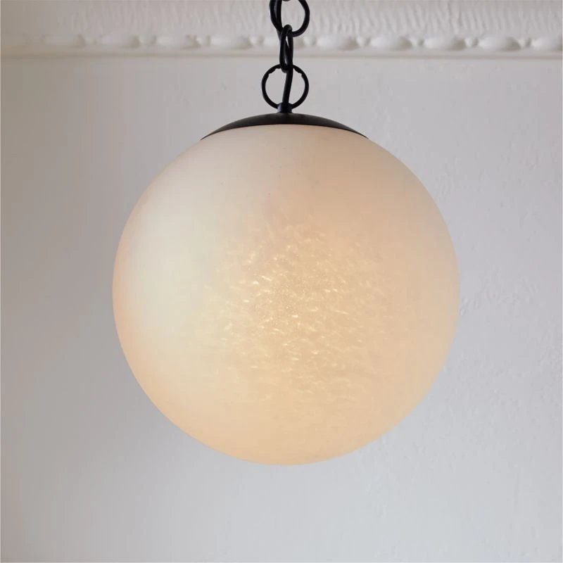 Moon Globe Pendant Light With Black Chain 14" 4 Moon Globe Pendant Light With Black Chain 14" - Image 2
