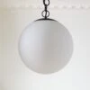 Moon Globe Pendant Light With Black Chain 14" 1 Moon Globe Pendant Light With Black Chain 14" -Cb2 KMMoonPendantSmallSHS21