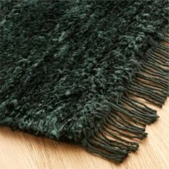 Kada Handknotted Viscose Green Area Rug 5'x8' -Cb2 KadaHdkdVscDkGnRug8x10AVSHF22