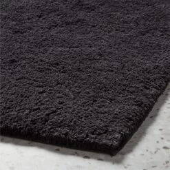 Kalani Organic Cotton Black Bath Runner Rug 24"x60" -Cb2 KalaniBlackBathMatAVSHF23