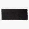 Kalani Organic Cotton Black Bath Runner Rug 24"x60" -Cb2 KalaniBlackBathRunnerSSF23