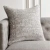 Keelie Ivory Grid Throw Pillow With Down-Alternative Insert 23" -Cb2 KeelieIvoryPillow23X23inSHS21