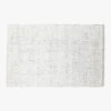 Keen Hand-Knotted White Viscose Area Rug 5'x8' -Cb2 KeenWhtWBlkVscsRug5x8SSF23