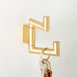 Kela Brushed Brass Swivel Hook -Cb2 KelaSwivelHookBrdBrsAVSHF22