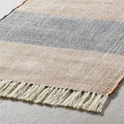 Kelso Brown And Blue Stripe Indoor/Outdoor Runner Rug 2.5'x8' -Cb2 KelsoStrpBrnNBlue2p5x8AVSHS22