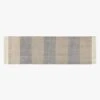 Kelso Brown And Blue Stripe Indoor/Outdoor Runner Rug 2.5'x8' -Cb2 KelsoStrpBrnNBlue2p5x8SSS22