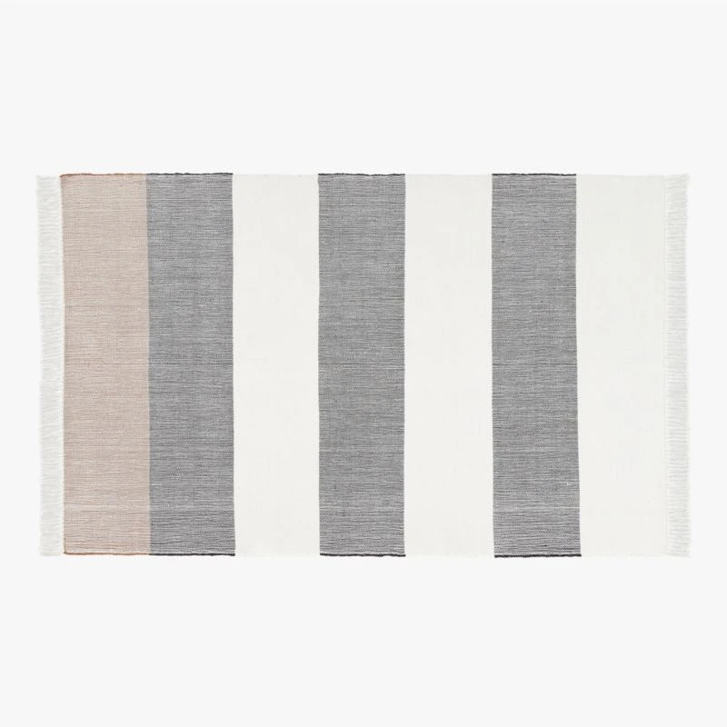 Kelso Charcoal And Camel Stripe Indoor/Outdoor Area Rug 5'x8' 3 Kelso Charcoal And Camel Stripe Indoor/Outdoor Area Rug 5'x8'