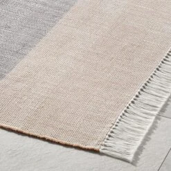 Kelso Charcoal And Camel Stripe Indoor/Outdoor Area Rug 5'x8' 8 Kelso Charcoal And Camel Stripe Indoor/Outdoor Area Rug 5'x8' -Cb2 KelsoStrpChrclNCml8x10AVSHS22