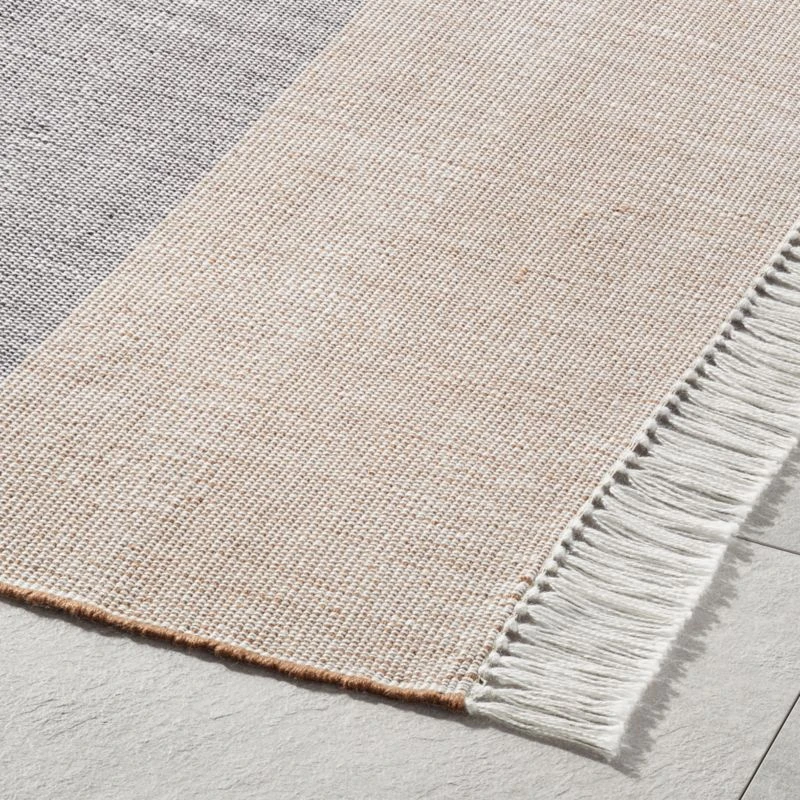 Kelso Charcoal And Camel Stripe Indoor/Outdoor Area Rug 5'x8' 5 Kelso Charcoal And Camel Stripe Indoor/Outdoor Area Rug 5'x8' - Image 3