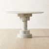 Kota Round Marble Dining Table 2 Kota Round Marble Dining Table -Cb2 KotaMarbleTableSHS23