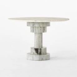 Kota Round Marble Dining Table -Cb2 KotaMarbleTableSOSSS23