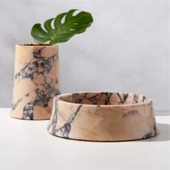 La Paloma Decorative Marble Bowl -Cb2 LaPalomaMarbleGroupAVFHS23