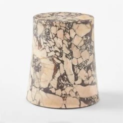 La Paloma Marble Outdoor Side Table 18 La Paloma Marble Outdoor Side Table -Cb2 LaPalomaSideTableSOSSS23