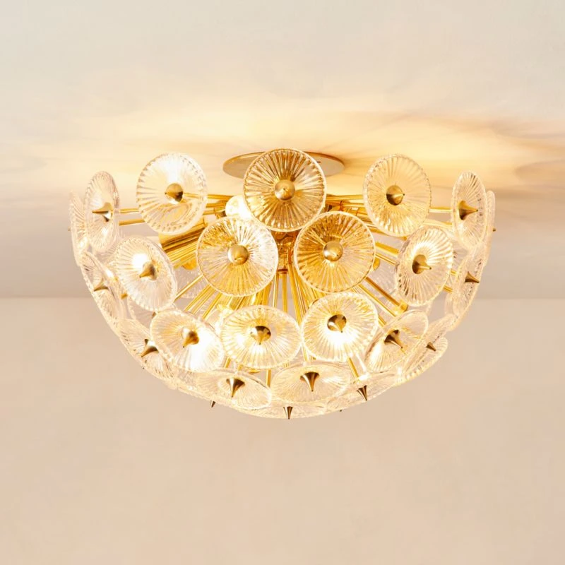 Lamina Polished Brass Flush Mount Light 4 Lamina Polished Brass Flush Mount Light - Image 2
