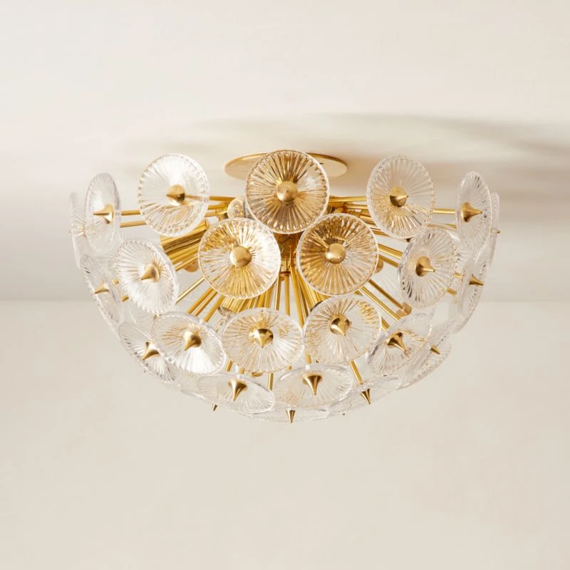 Lamina Polished Brass Flush Mount Light 3 Lamina Polished Brass Flush Mount Light