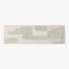 Larso Hand-Tufted Wool-Blend White Runner Rug 2.5'x8' 1 Larso Hand-Tufted Wool-Blend White Runner Rug 2.5'x8' -Cb2 LarsoTftdIvryRunner2p5x8SSS23