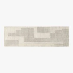 Larso Hand-Tufted Wool-Blend White Runner Rug 2.5'x8'