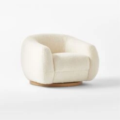 Laszlo Warm White Boucle Swivel Chair 12 Laszlo Warm White Boucle Swivel Chair -Cb2 LaszloWrmWhtBclSwvlChair3QSSF23