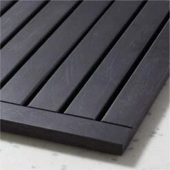 Lateral Black Teak Bath Mat 21.75"x32" -Cb2 LateralBkTkBthmt21p75x23AVSHF21
