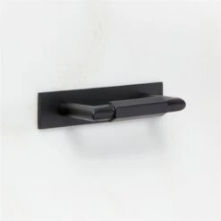 Lavau Black Cabinet Handle With Backplate 3" -Cb2 LavauHandleWBckpltBk3inAVSHF23
