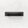 Lavau Black Cabinet Handle With Backplate 3" 2 Lavau Black Cabinet Handle With Backplate 3" -Cb2 LavauHandleWBckpltBk3inSHF23