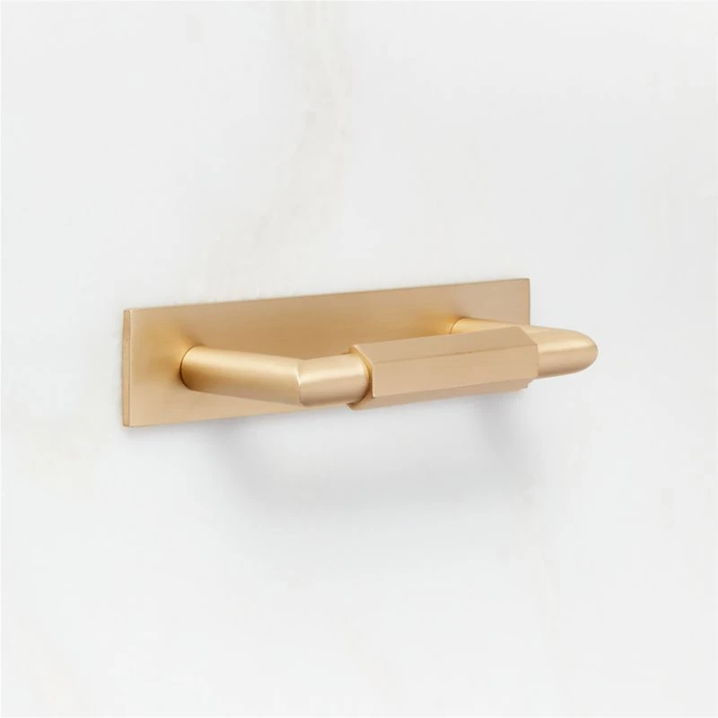 Lavau Brushed Brass Cabinet Handle With Backplate 3" 4 Lavau Brushed Brass Cabinet Handle With Backplate 3" - Image 3