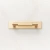 Lavau Brushed Brass Cabinet Handle With Backplate 3" 2 Lavau Brushed Brass Cabinet Handle With Backplate 3" -Cb2 LavauHndlWBkpltBrhdBs3inSHF23