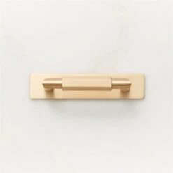 Lavau Brushed Brass Cabinet Handle With Backplate 3"