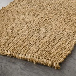 Leno Natural Handwoven Jute Runner Rug 2.5'x8' -Cb2 LenoNatJuteRunner2p5X8ROF19