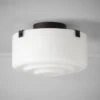 Lenon Matte Black Flush Mount Light -Cb2 LenonMttBlkFlushMountSHF21