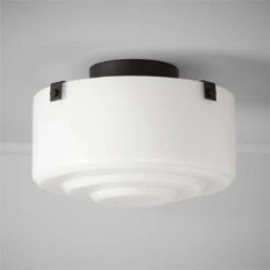 Lenon Matte Black Flush Mount Light