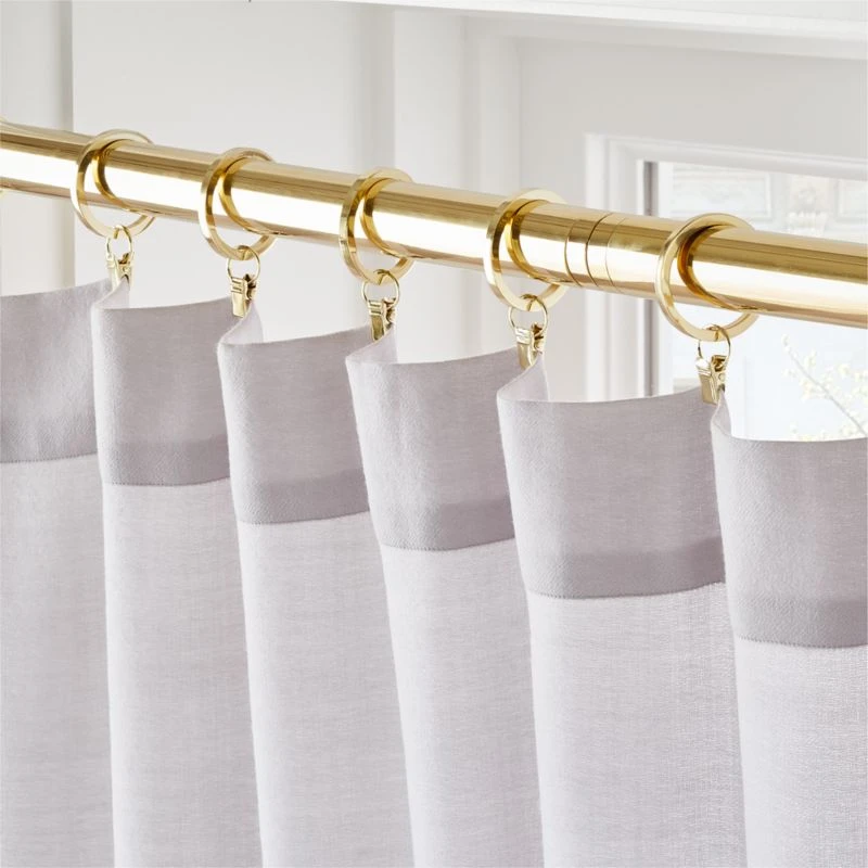 Polished Brass Curtain Rings With Clips Set Of 9 5 Polished Brass Curtain Rings With Clips Set Of 9 - Image 3