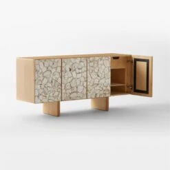 Lina Stone And White Oak Credenza -Cb2 LinaStoneCredenza3QAVSSF22