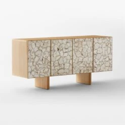 Lina Stone And White Oak Credenza -Cb2 LinaStoneCredenza3QSSF22