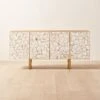 Lina Stone And White Oak Credenza -Cb2 LinaStoneCredenzaSHF22
