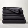 EUROPEAN FLAXâ„¢-Certified Linen Black Full/Queen Bedding Set 1 EUROPEAN FLAXâ„¢-Certified Linen Black Full/Queen Bedding Set -Cb2 LinenBundleBlackFQSHF21