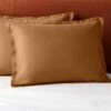 Linen Copper Standard Shams Set Of 2 -Cb2 LinenCopperStdShamsS2SHF20