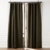 Forest Green Linen Blackout Window Curtain Panel 48''x84'' -Cb2 LinenGnBkOt96CurtainPnlSHS23