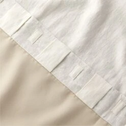 Warm White Linen Window Curtain Panel 48"x84'' -Cb2 LinenIvryBlkOutCrtn96PnlAV4SHF23