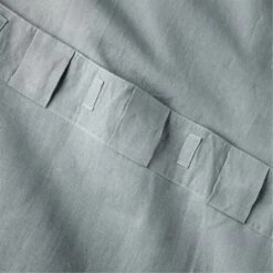 Lead Blue Linen Window Curtain Panel 48''x84'' -Cb2 LinenLead96PanelAV3SHS23